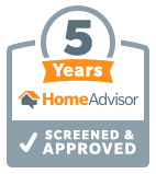 Priority Restoration 5-year HomeAdvisor badge