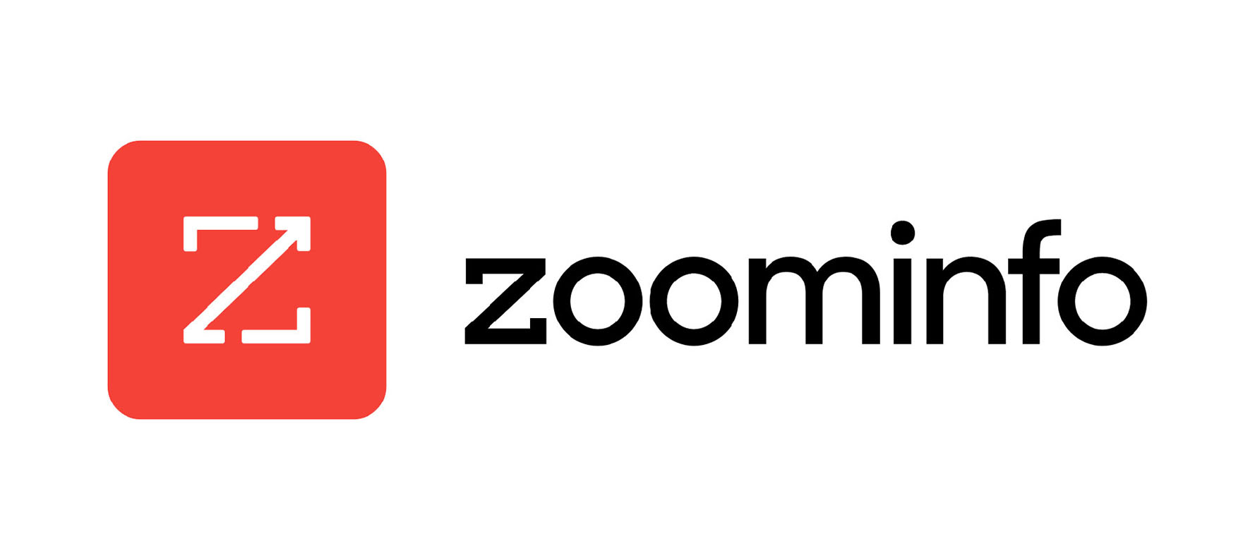 Zoominfo logo with a red square and a white "Z" with arrows.